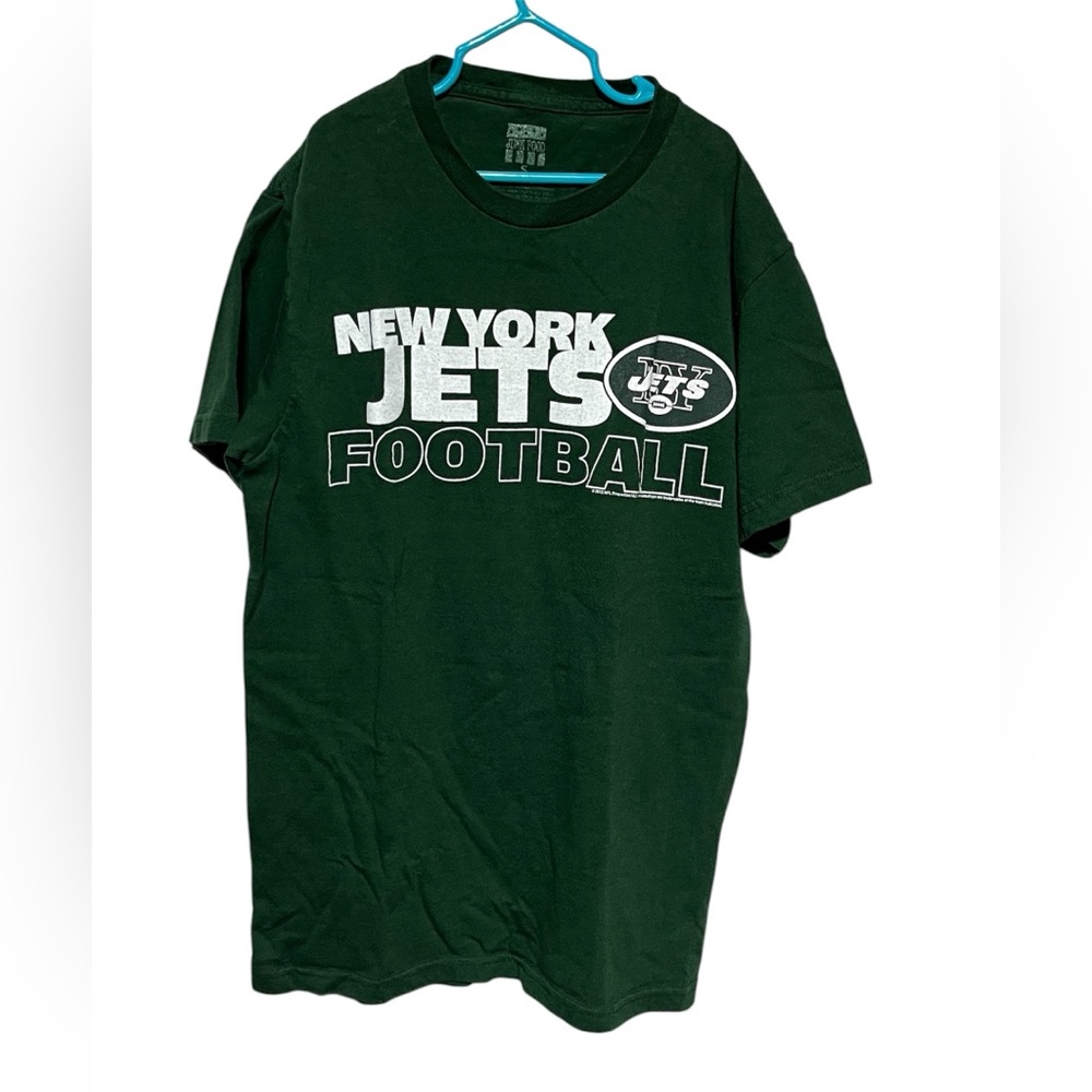 VTG 2010 JUNK‎ FOOD  NEW YORK JETS FOOTBALL TEE MEN S GREEN TEAM SPIRIT FAN